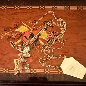 Gold Fairy Pendant Necklace